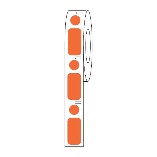 Label/Dot Combo Roll, Cryo, Direct Thermal, 24x13mm & 9.5mm Dot, for 1.5mL Tubes, Red, 500PK